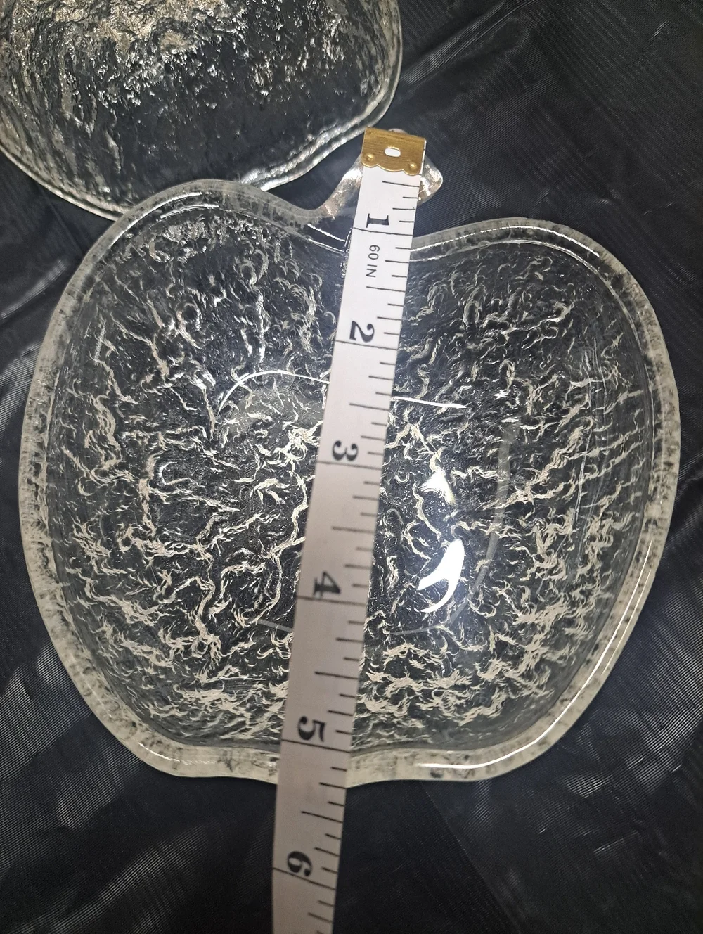 Clear Glass Apple Dishes - Set of 3